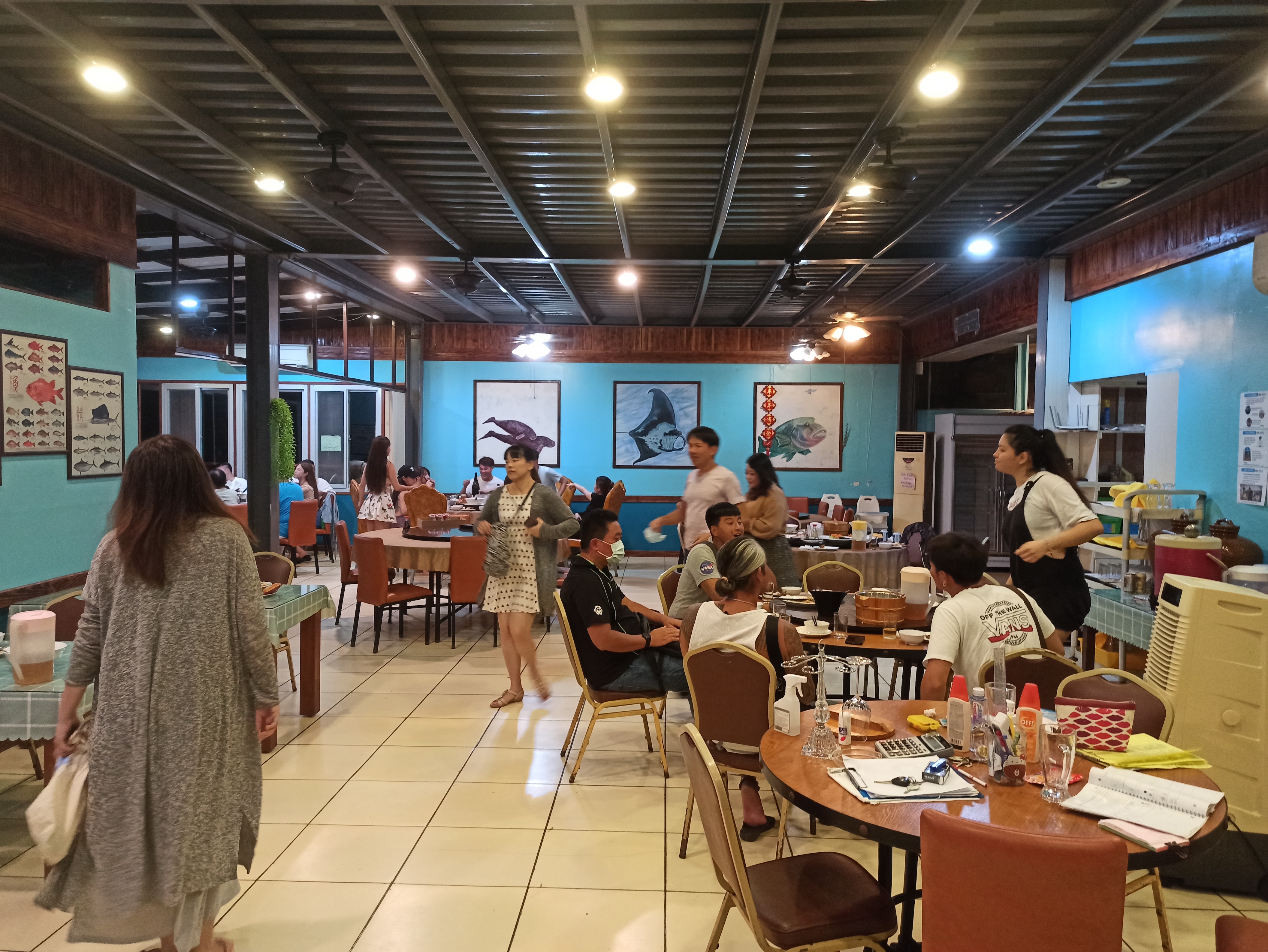 コロナ禍でのパラオの円卓のある台湾系レストラン